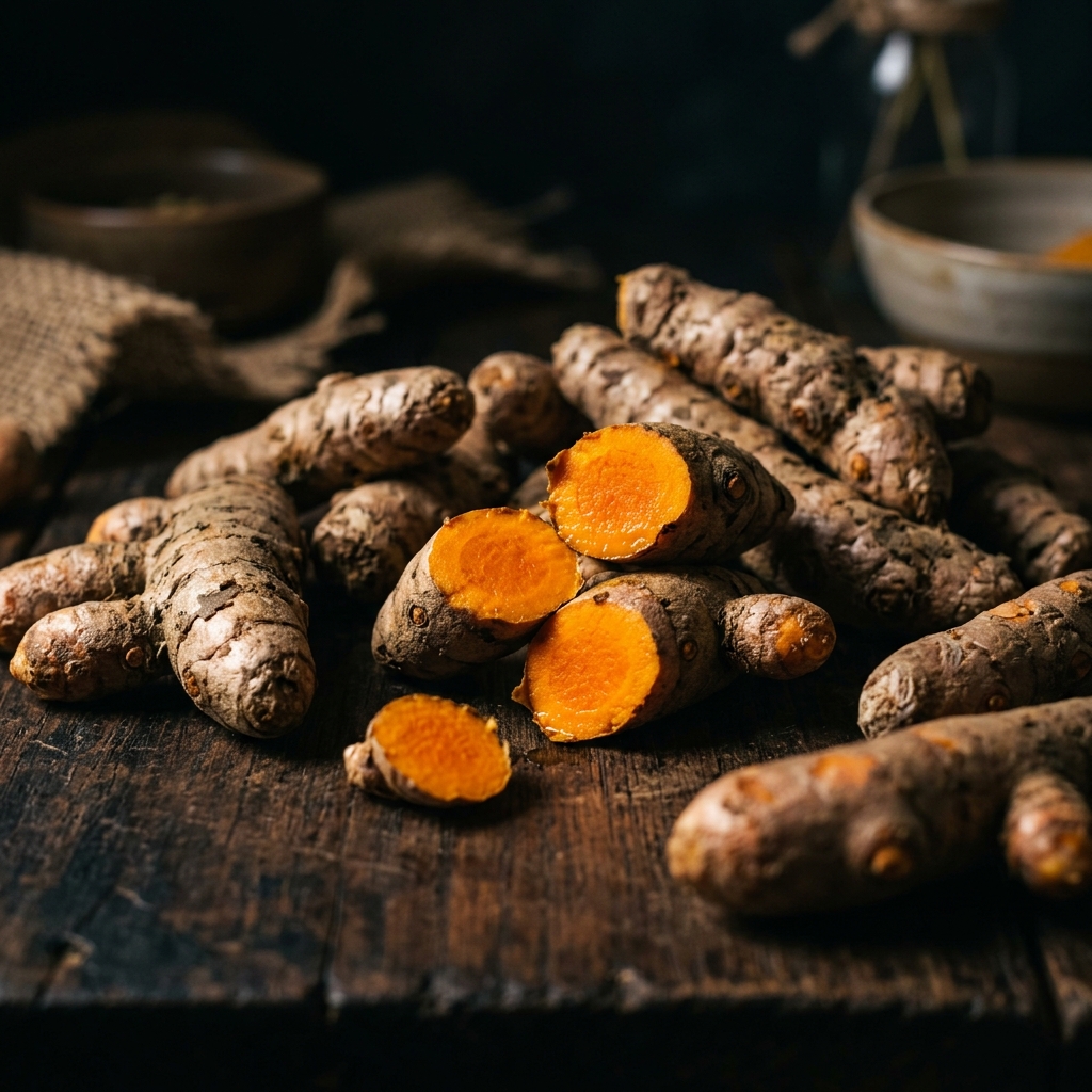 Whole raw turmeric fingers and bulbs for export